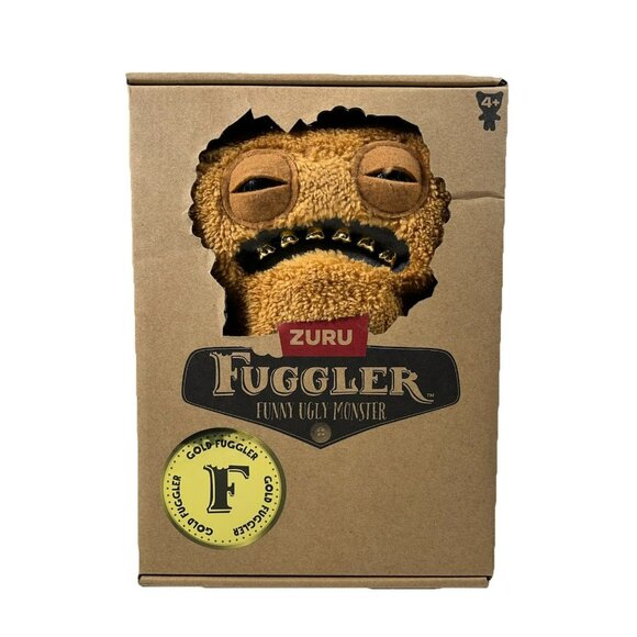 Fuggler Funny Ugly Monster 9" Gold Fuggs Gnawing Terror Plush Brown - Picture 2 of 7